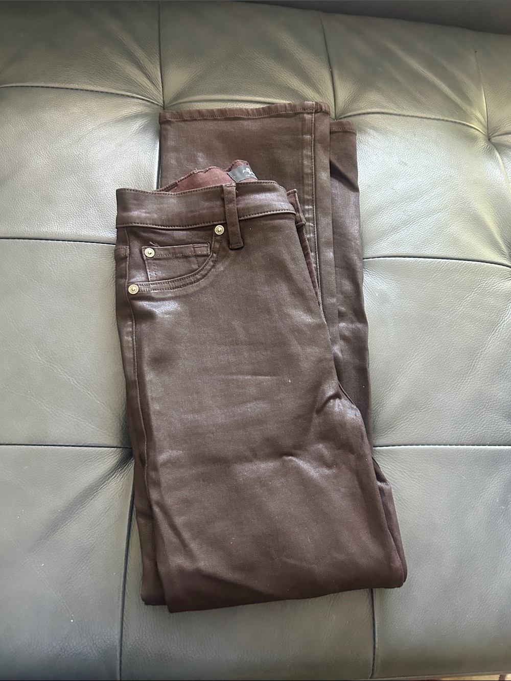 7 For All Mankind Women's Skinny Jeans - Brown